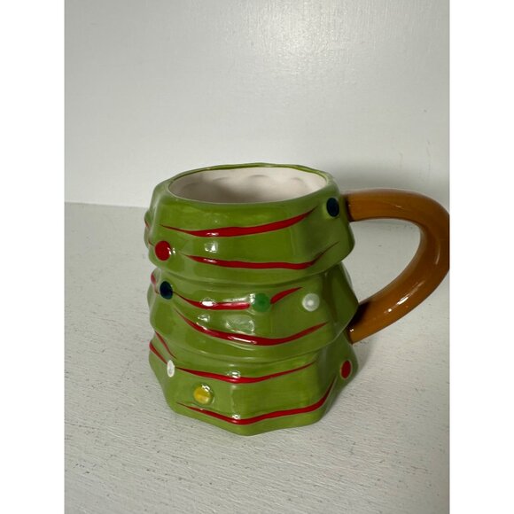 Target Threshold Christmas Tree Shaped Ceramic Mug 15oz Dishwasher & Microwave S - Picture 5 of 6